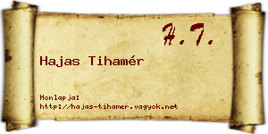Hajas Tihamér névjegykártya